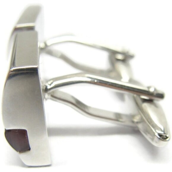 Silver Tone Black Cufflinks Shirt Formal Wedding Accessories Tux Vintage IOB - Picture 13 of 16